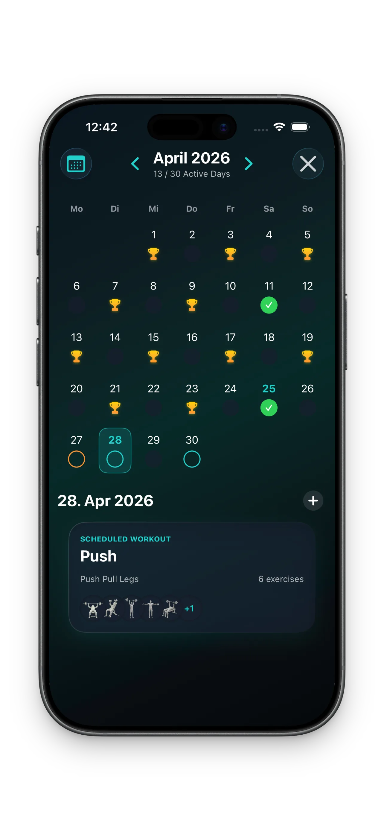 Phemilo training plan calendar